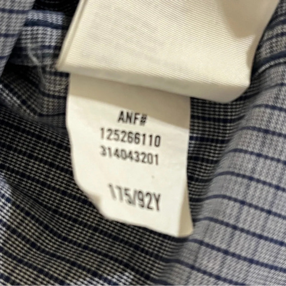 ABERCROMBIE & FITCH Mens Button Down Long Sleeve Muscle Shirt Blue White Small - Picture 6 of 9